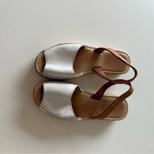 Women’s leather slingback espadrille sandals